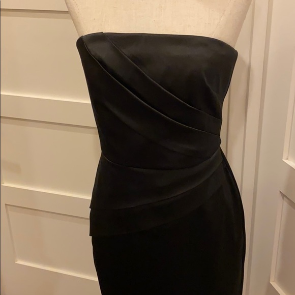 White House Black Market| strapless satin dress - Picture 2 of 5